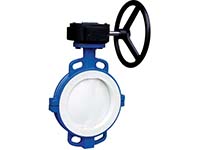 Fluorine lined valve lined with fluorine on the folder type butterfly valve D41F D71F
